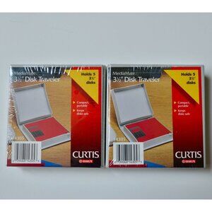 Curtis MediaMate 3.5" Disk Traveler Case Lot of 2 New
